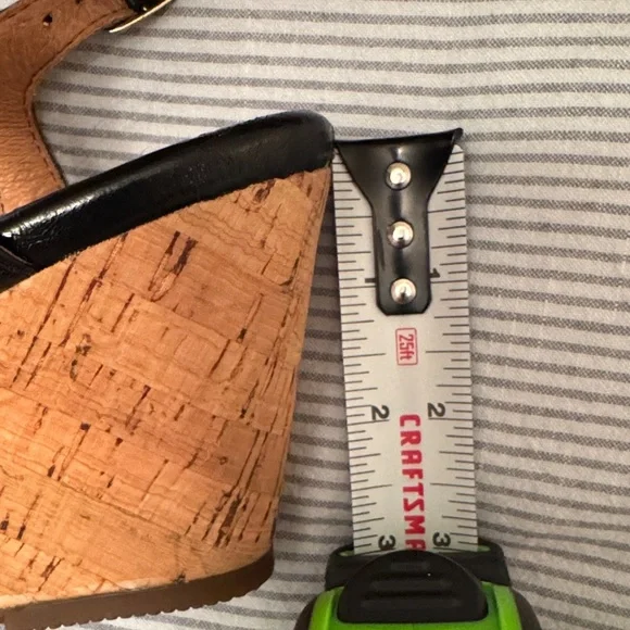 Sofft Black Leather Wedge Sandals - Picture 10 of 10